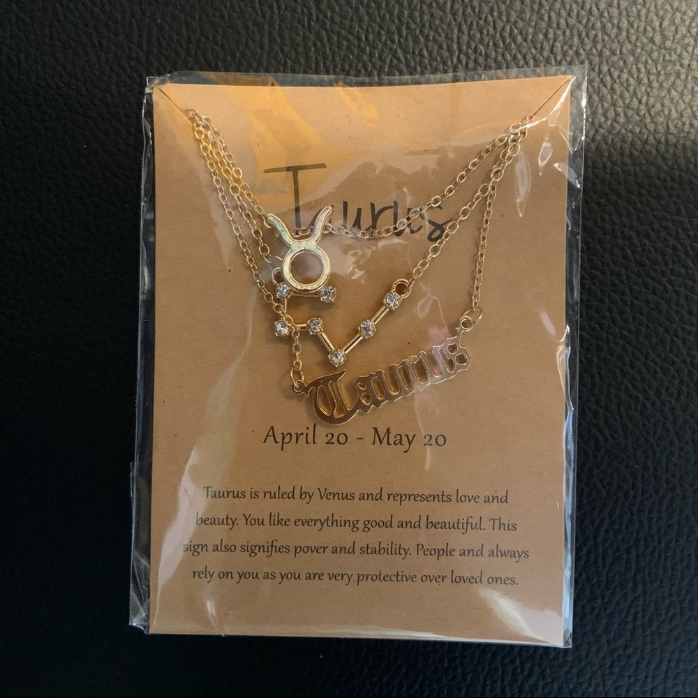 New Taurus Zodiac Sign & Constellation Necklace
